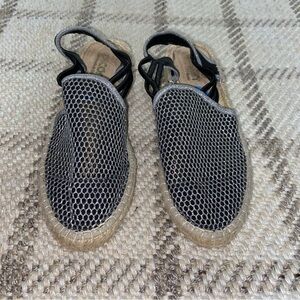 PICON Handmade Spain wedge espadrilles 6.5 fishnets sparkling sandals